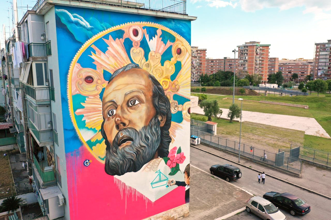 Murales di San Nicola quartiere San Paolo Bari